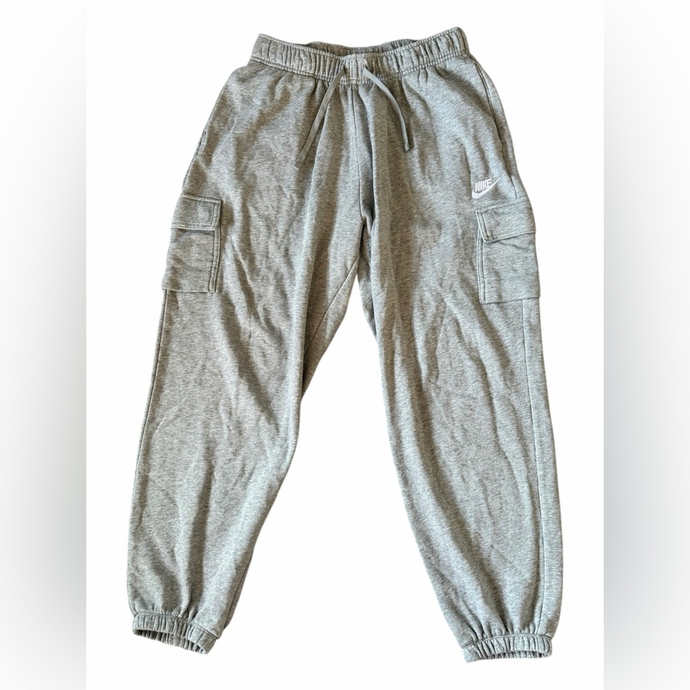 Nike Fleece Cargo Jogger Sweatpants Gray Men’s‎ Small - Picture 2 of 6
